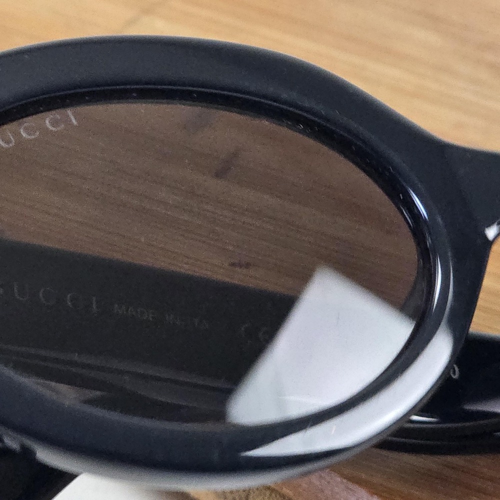 Gucci GG1579S Sunglasses Womens 53-22-140 Black Gray Oval Tinted Plastic Italy - Picture 11 of 16